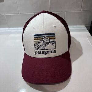 Patagonia Burgundy and White Cap